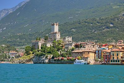 Buildings in city at waterfront