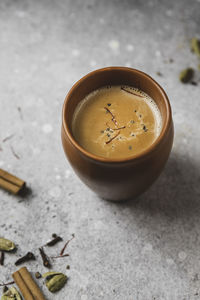 Close-up of coffee on table