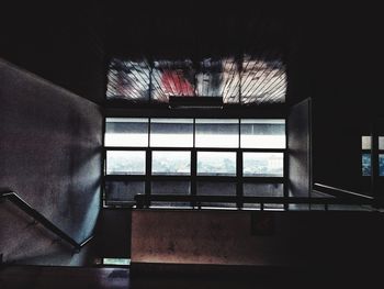 View of empty glass window