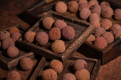 Dried litchi on