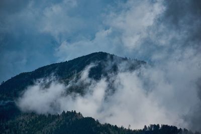 Low angle view of mountain against sky