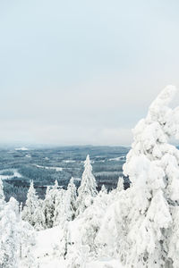 Scenic view of sea against sky during winter