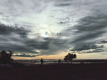 Scenic view of dramatic sky over sea