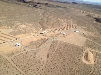 High angle view of desert land