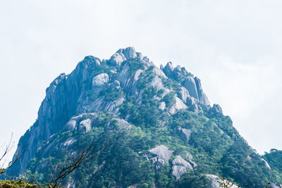 Low angle view of mountain against sky