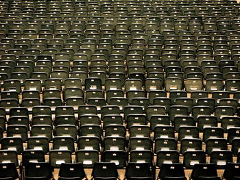 Full frame shot of empty chairs