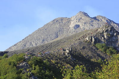 Scenic view of rocky mountains against sky