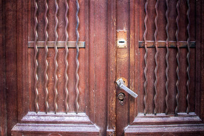 Full frame shot of old wooden door