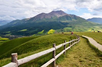 Scenic view of landscape against sky