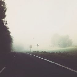 Road in foggy weather