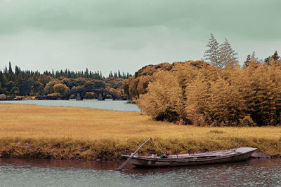 Scenic view of river against sky