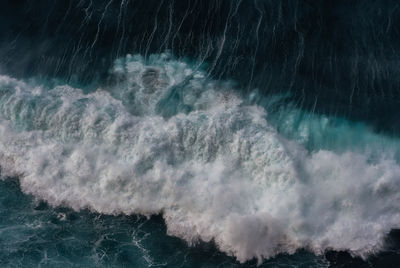 Water splashing in sea