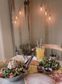 Close-up of food on table