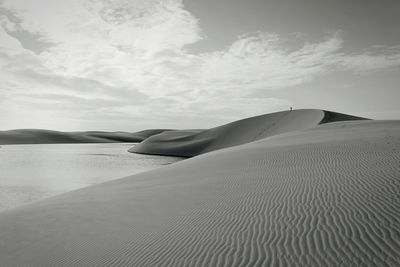 Scenic view of desert against sky