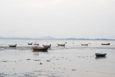 Boats in sea