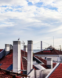 Low angle view of buildings against sky