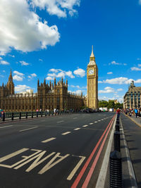 Big ben in london, view from the street