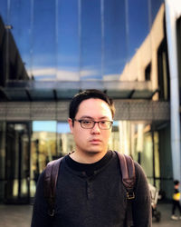 Portrait of a young man wearing eyeglasses