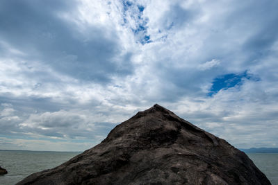 Low angle view of mountain against sky