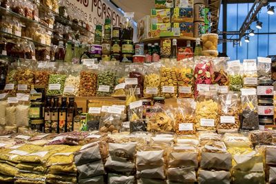 View of market stall