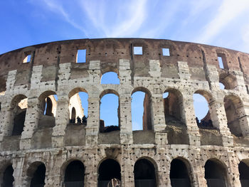 Low angle view of historical building against sky