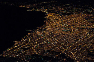 Close-up of illuminated star field against sky at night