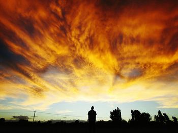 Silhouette of sky during sunset