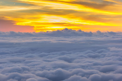 Scenic view of cloudscape during sunset