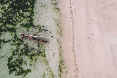High angle view of street