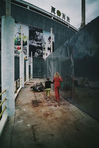 Group of people in front of building