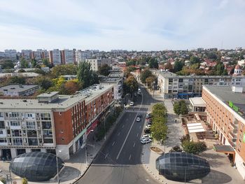 High angle view of cityscape