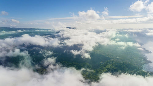 Aerial view of cloudscape against sky