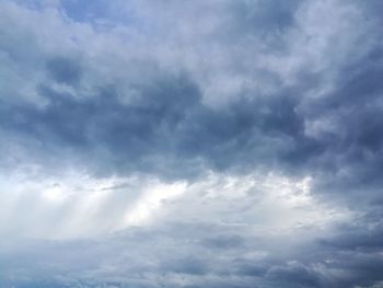 Low angle view of clouds in sky