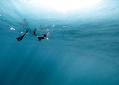 People swimming in sea