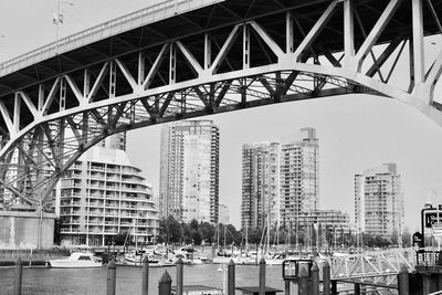 Bridge over river in city