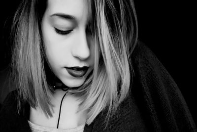 Close-up of young woman