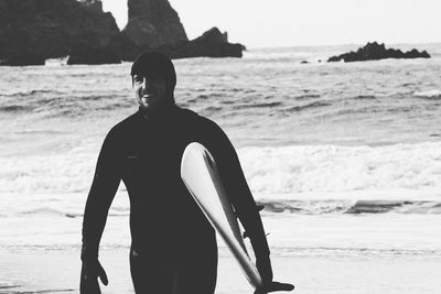 Man standing on beach