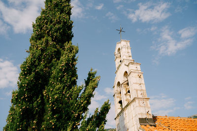 Low angle view of historic building against sky