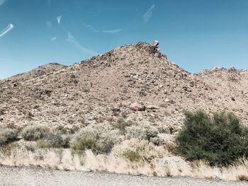 Scenic view of mountains against clear sky