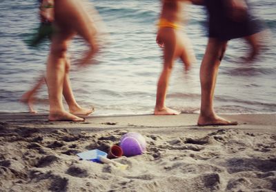 Low section of people at beach