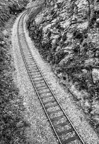 Railroad tracks on railroad track