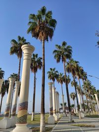 Low angle view of building against clear sky