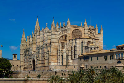 Cathedral la seu in palma on balearic island mallorca, spain on a sunny day