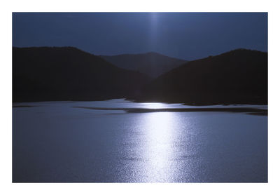 Scenic view of lake against mountains
