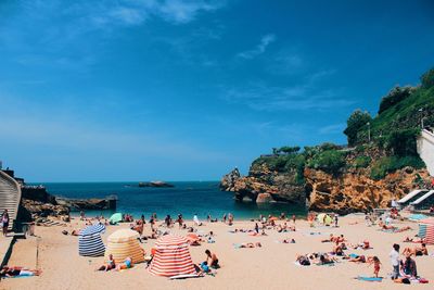 People enjoying at beach