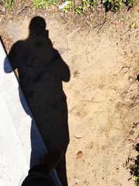 Shadow of man on ground