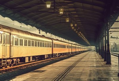 Train at railroad station