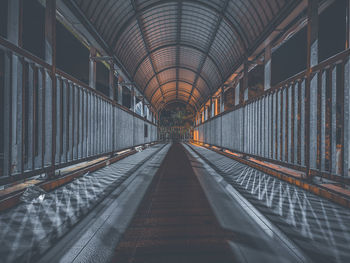 View of empty bridge