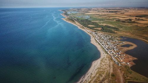 Aerial view of bay