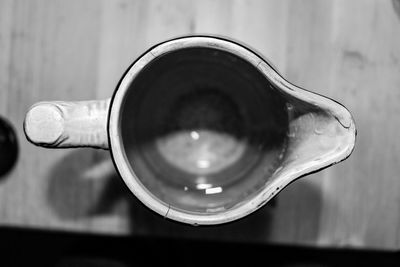 High angle view of coffee on table